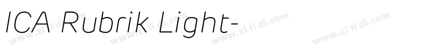 ICA Rubrik Light字体转换